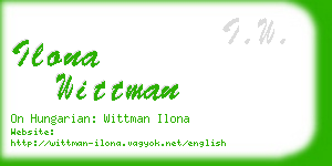 ilona wittman business card